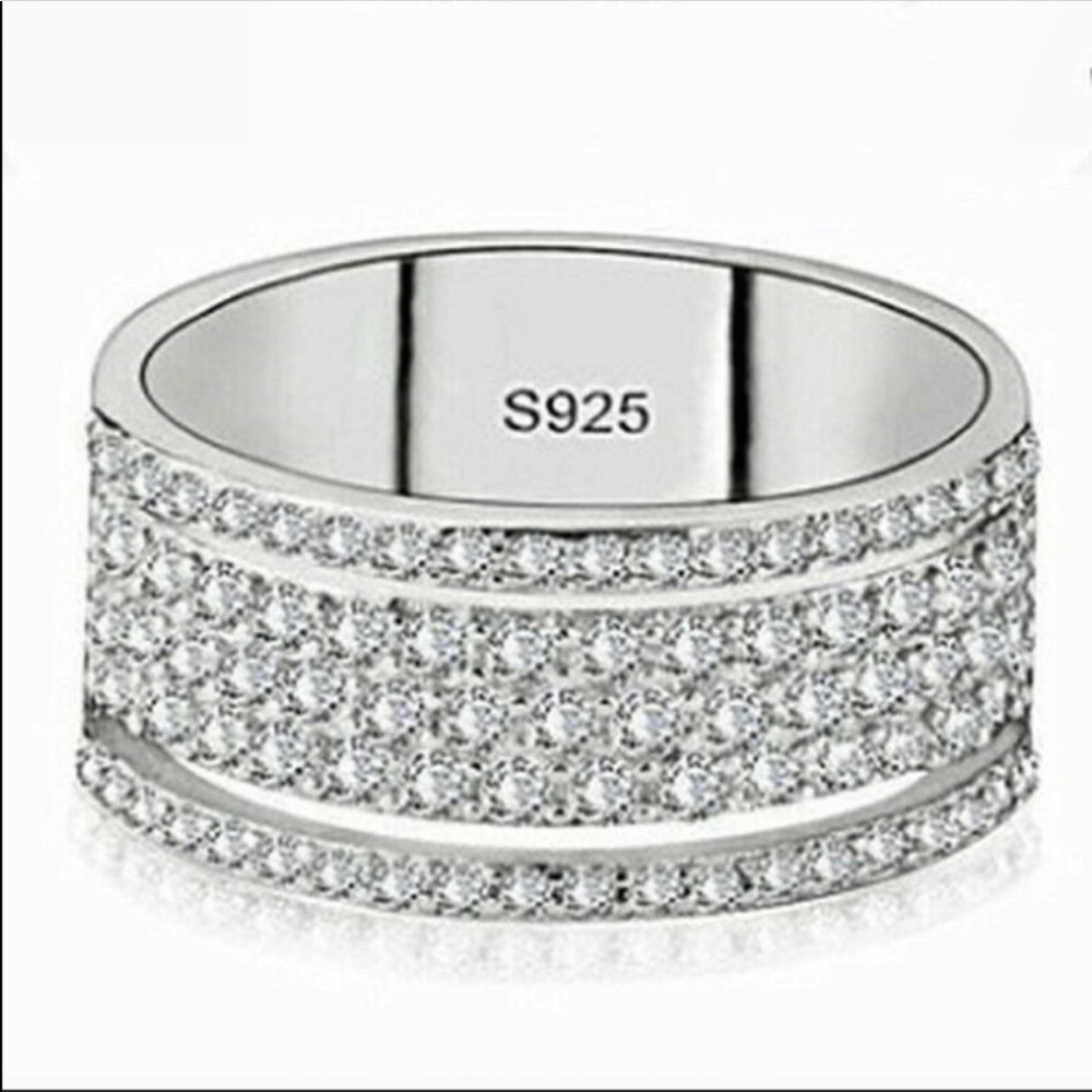 New Women’s 925 Silver Diamond Ring - Picture 4 of 4
